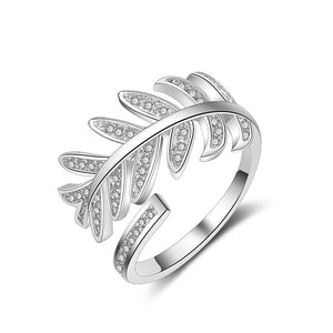 925 Sterling Silver Featherly Ring